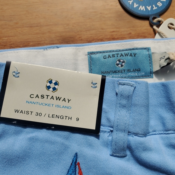 NWT Castaway Nantucket Americana Sailboat Shorts Size 30 and 40 - Picture 7 of 8
